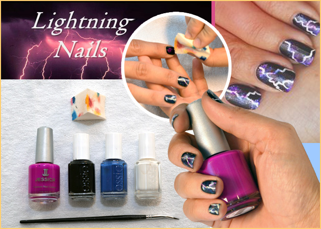 Lightning nails! Πώς να κάνεις το μανικιούρ της βροχής!