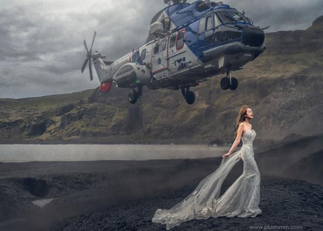 Νύφη παρόλιγο να αποκεφαλιστεί απο ελικόπτερο για την τέλεια φωτογράφιση! Απίστευτο βίντεο