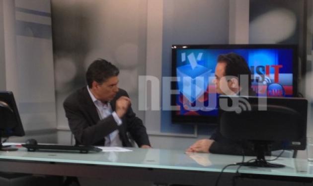 Στο studio του NewsIt ο Γ. Παπακωνσταντίνου: «Δεν έπρεπε να πάμε τώρα σε εκλογές»