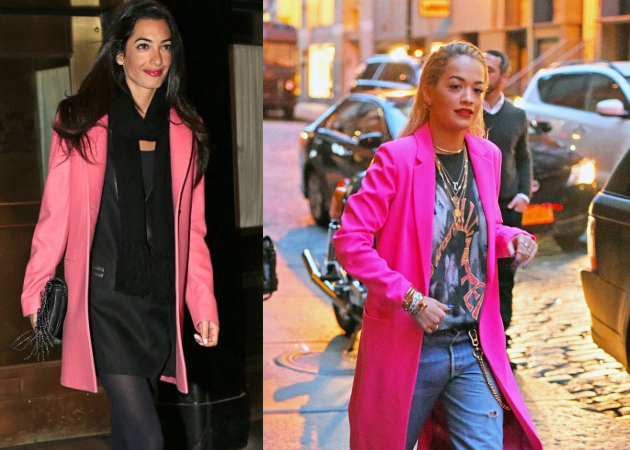 Το ροζ παλτό απολαμβάνει τη στιγμή του! Πως το φόρεσε η Amal Clooney & η Rita Ora;