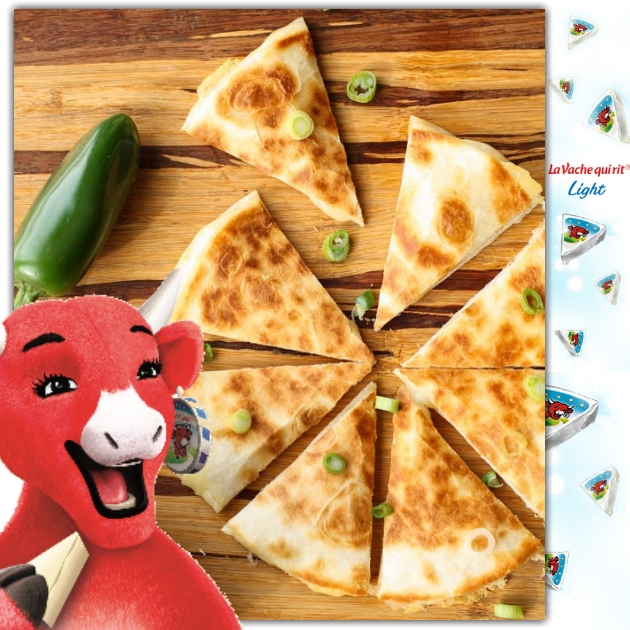 Quesadillas με La Vache Qui Rit® Light και αβοκάντο