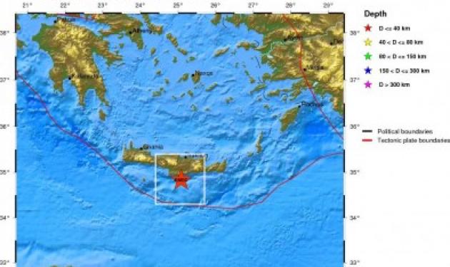 Ισχυρός σεισμός ξύπνησε την Κρήτη