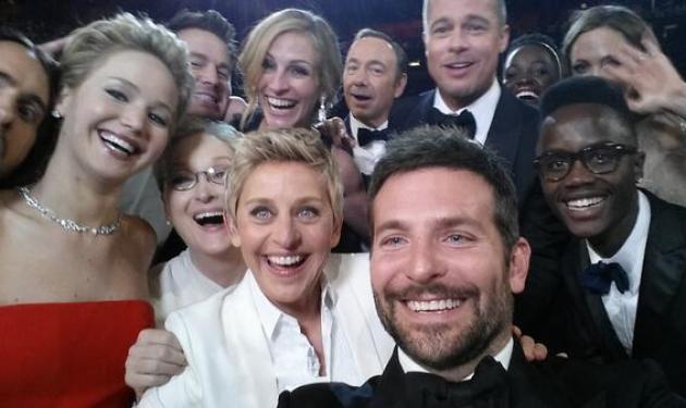 Oscars 2014: Η selfie που χάρισε στην Ellen DeGeneres το απόλυτο ρεκόρ στο twitter