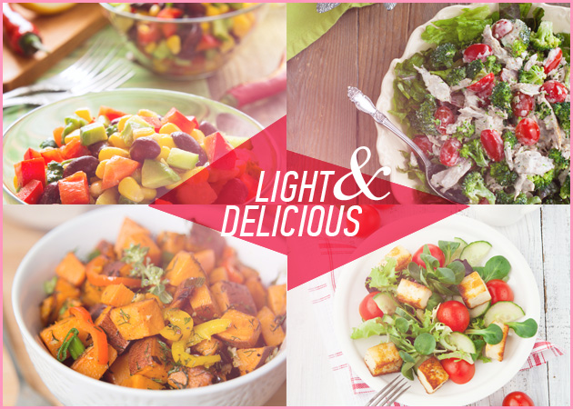 Light συνταγές! 5 σαλάτες με λιγότερες από 300 θερμίδες για το κυρίως γεύμα σου
