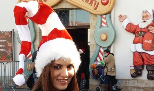 Σταματίνα Τσιμτσιλή: Με γιορτινή διάθεση σε χριστουγεννιάτικο πάρκο της Αθήνας