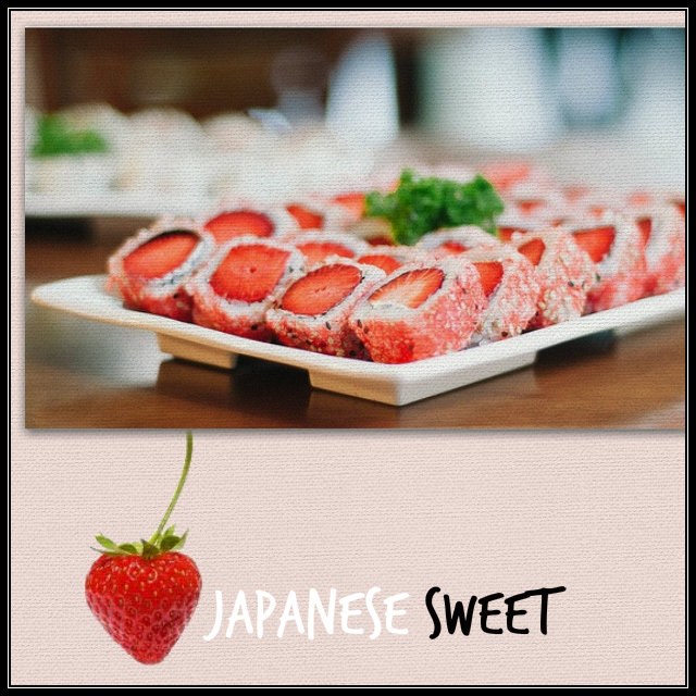 Γλυκό Sushi με φράουλες