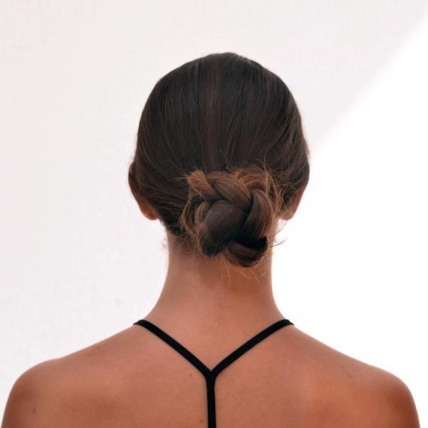 1 | Low braided bun