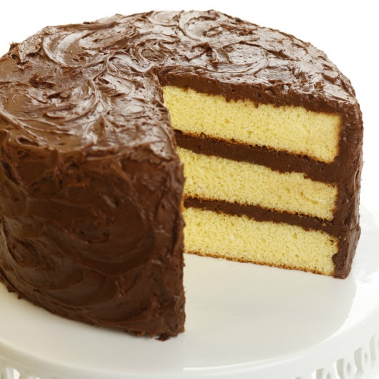 4 | Vanilla cake with chocolate icing