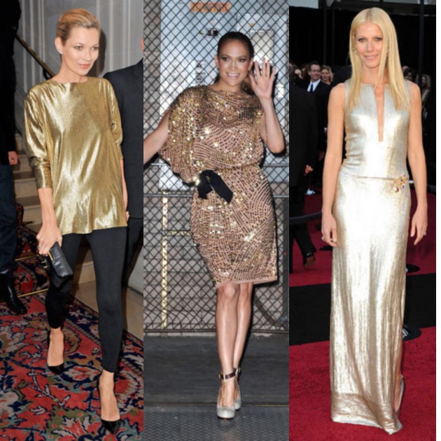 Οι celebrities φοράνε χρυσά φορέματα!
