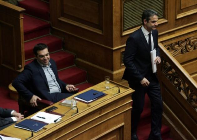 Δημοσκόπηση: Προβάδισμα ΝΔ, “μαύρο” σε Τσίπρα και Μητσοτάκη