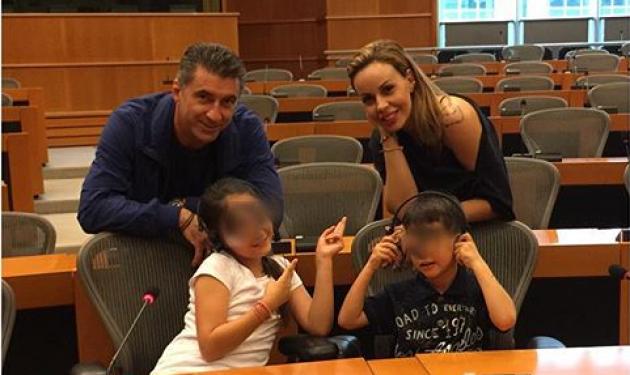 Ιωάννα Λίλη: Με τα παιδιά και τον Θοδωρή Ζαγοράκη στις Βρυξέλλες! Φωτογραφίες