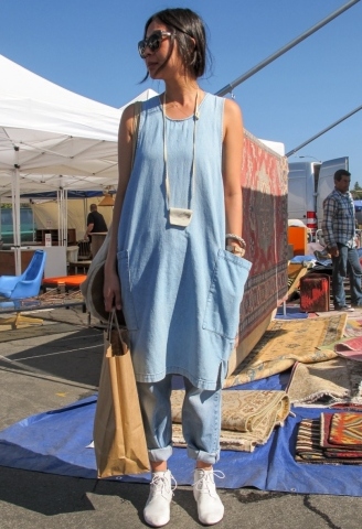 Λος Άντζελες με total denim look