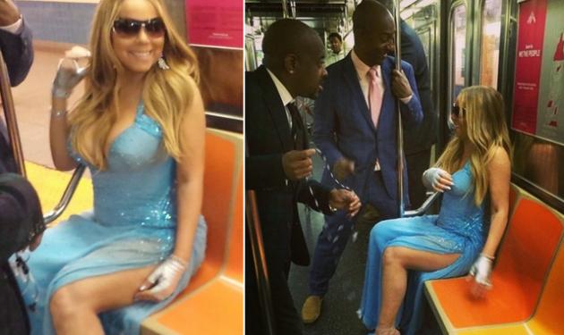 Mariah Carey: Mε τουαλέτα που αφήνει ελάχιστα στην φαντασία μπαίνει στο μετρό! Video