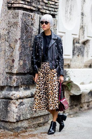 Μιλάνο με leopard φούστα