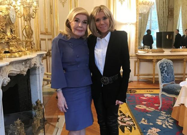 Συνάντηση Brigitte Macron – Μαριάννας Βαρδινογιάννη στο Παρίσι