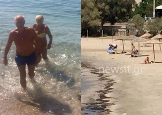 Οι «τολμηροί» και οι φοβισμένοι! Αγνοούν την απαγόρευση για κολύμβηση στο Σαρωνικό! Κομμάτια πίσσας έφτασαν ως τη Σαρωνίδα