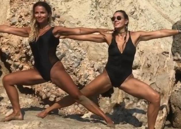 Σόφη Πασχάλη – Ελένη Πετρουλάκη: Κάνουν γυμναστική πάνω στα βράχια της Κρήτης
