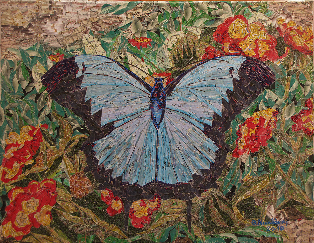 “Ανασύνθεση”: Έκθεση Ζωγραφικής / Κολλάζ με γραμματόσημα στο Bluck Duck