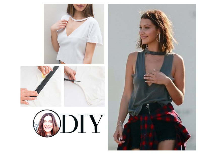 DIY: Πως να φτιάξεις μόνη σου το σέξι τοπ της Bella Hadid