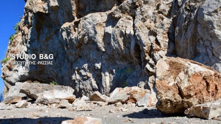Έβρεξε… βράχια στο Ναύπλιο – Σοκαριστικές εικόνες από τη νέα κατολίσθηση [pics, vids]