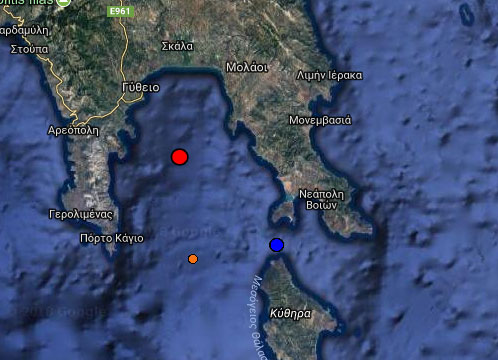 Σεισμός  στη Λακωνία – Αισθητός στην Καλαμάτα