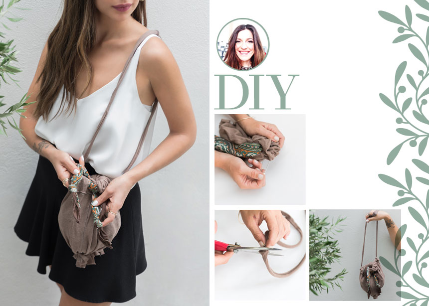 DIY: Πως να φτιάξεις μόνη σου τη “διάσημη” pouch bag από ένα παλιό t-shirt