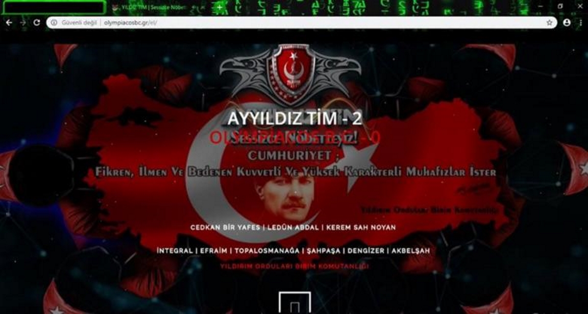 Νέο «χτύπημα» Τούρκων χάκερς σε δεκάδες ελληνικές ιστοσελίδες! Ο Κεμάλ στο site του Ολυμπιακού | tlife.gr Νέο «χτύπημα» Τούρκων χάκερς σε δεκάδες ελληνικές ιστοσελίδες! Ο Κεμάλ στο site του Ολυμπιακού | tlife.gr