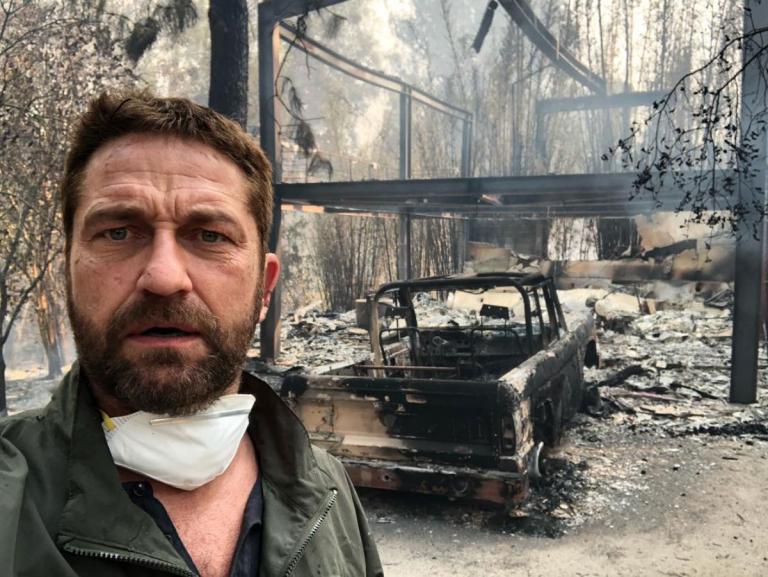 Γύρισε στο σπίτι του και βρήκε μόνο στάχτη – Σοκαρισμένος ο Τζέραρντ Μπάτλερ από την καταστροφή στην Καλιφόρνια [pic, vids]