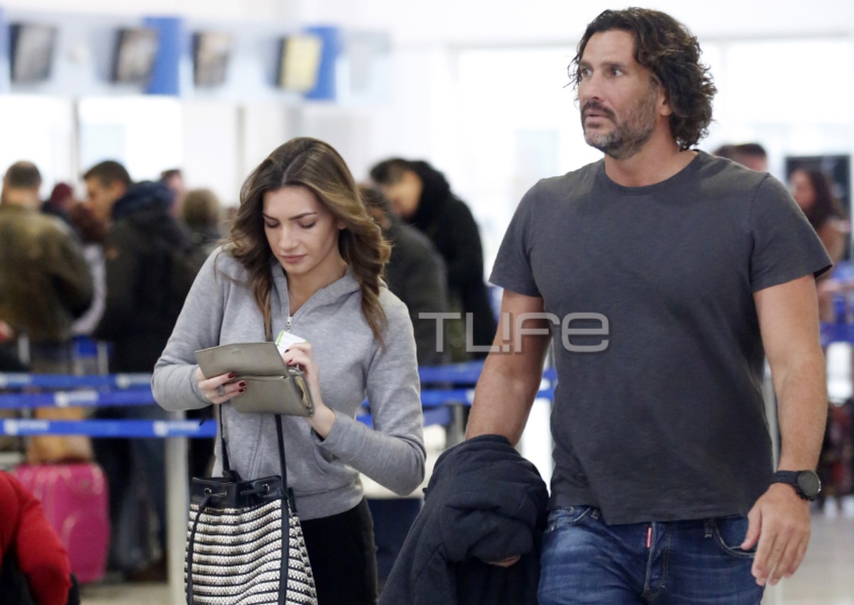Κώστας Κοκκινάκης: Στο αεροδρόμιο με την σύντροφό του, λίγο πριν τη ρομαντική τους απόδραση στην Αγγλία! [pics]