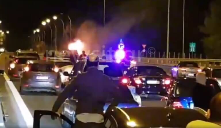 Εικόνες σοκ στην Αθηνών – Λαμίας! «Λαμπάδιασε» αυτοκίνητο – video, pics