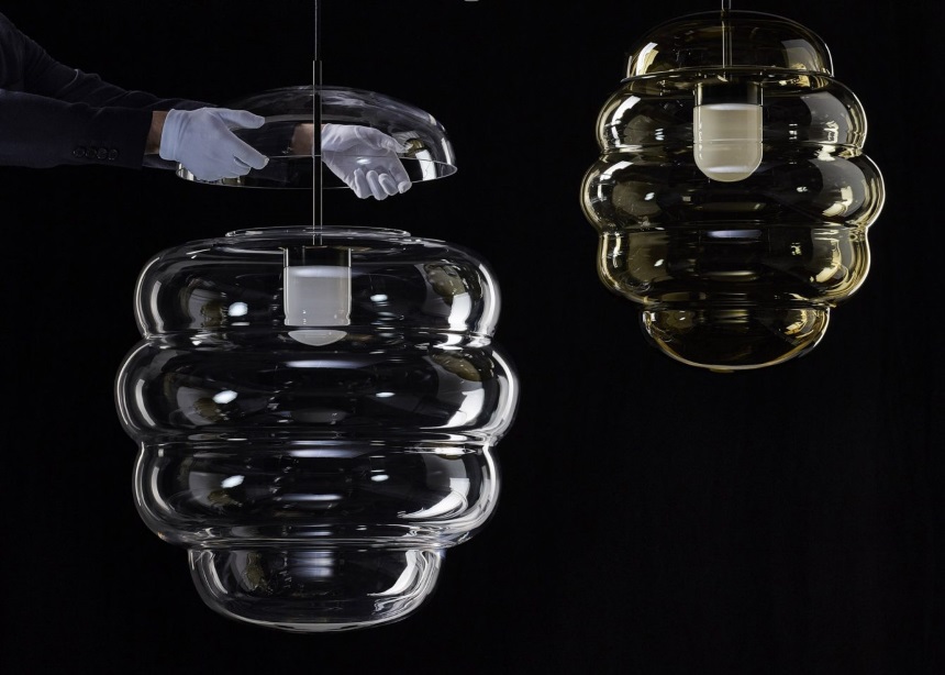 Blimp: Μια contemporary συλλογή φωτιστικών από φυσητό κρύσταλλο