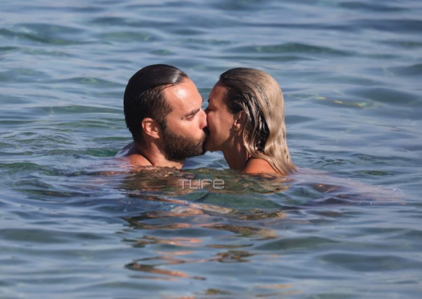 Κώστας Φραγκολιάς: «Καυτά» φιλιά με την σύντροφό του στη θάλασσα! [pics]