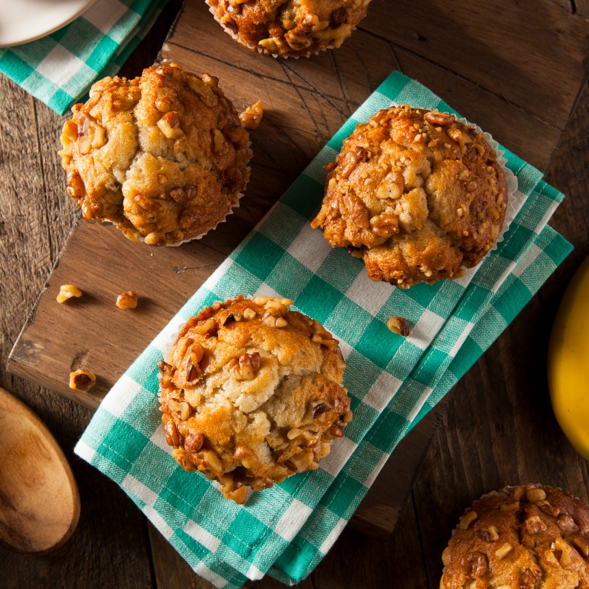 Λαχταριστά muffins με μπανάνα & κανέλα