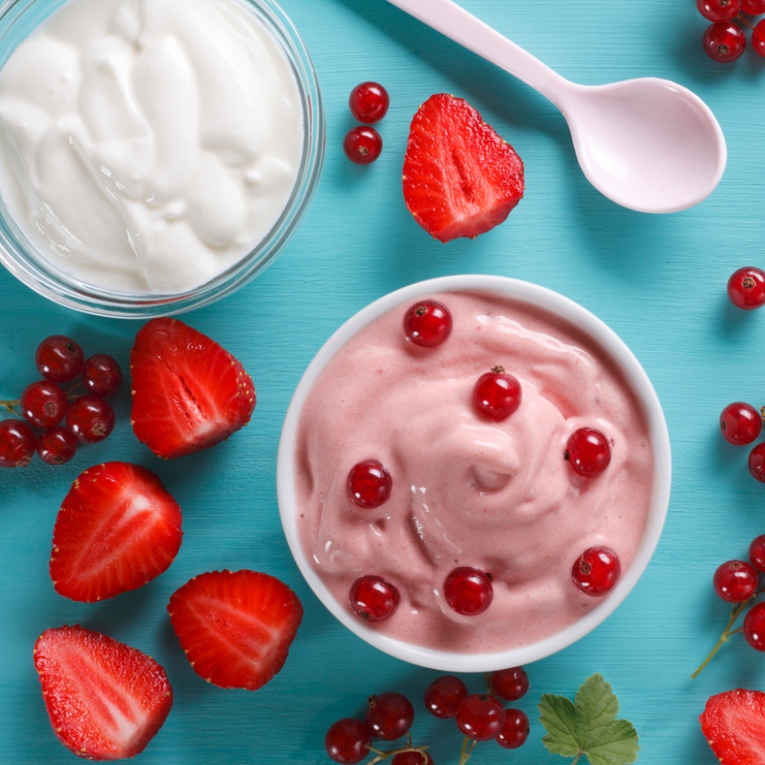 Σπιτικό Frozen Yogurt φράουλας