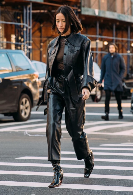 Nέα Υόρκη με total leather look