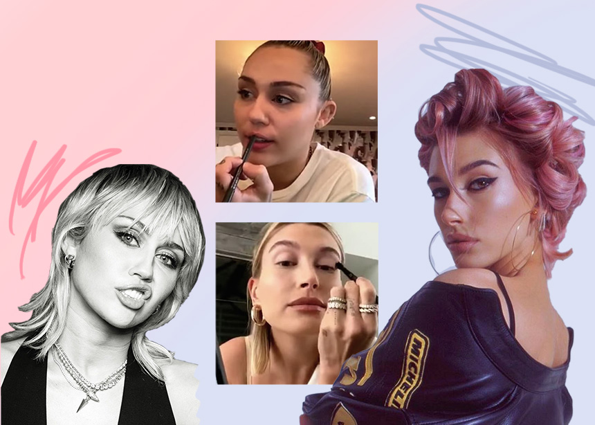 Η Hailey Bieber και η Miley Cyrus μας έδειξαν live το μακιγιάζ της!