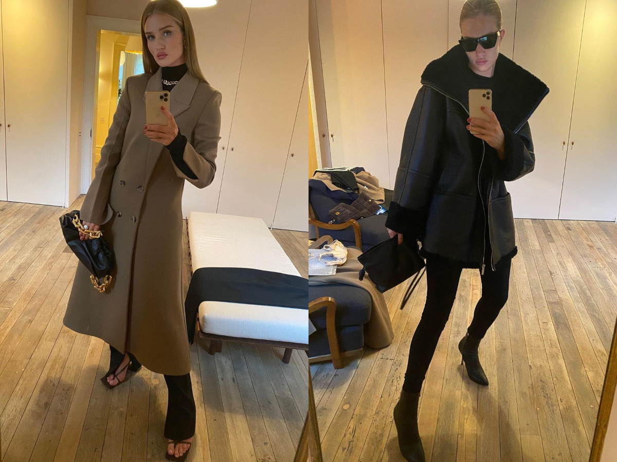 H Rosie Huntington δοκιμάζει τα trendy πανωφόρια της σεζόν! Boήθησε την να διαλέξει το πιο στιλάτο