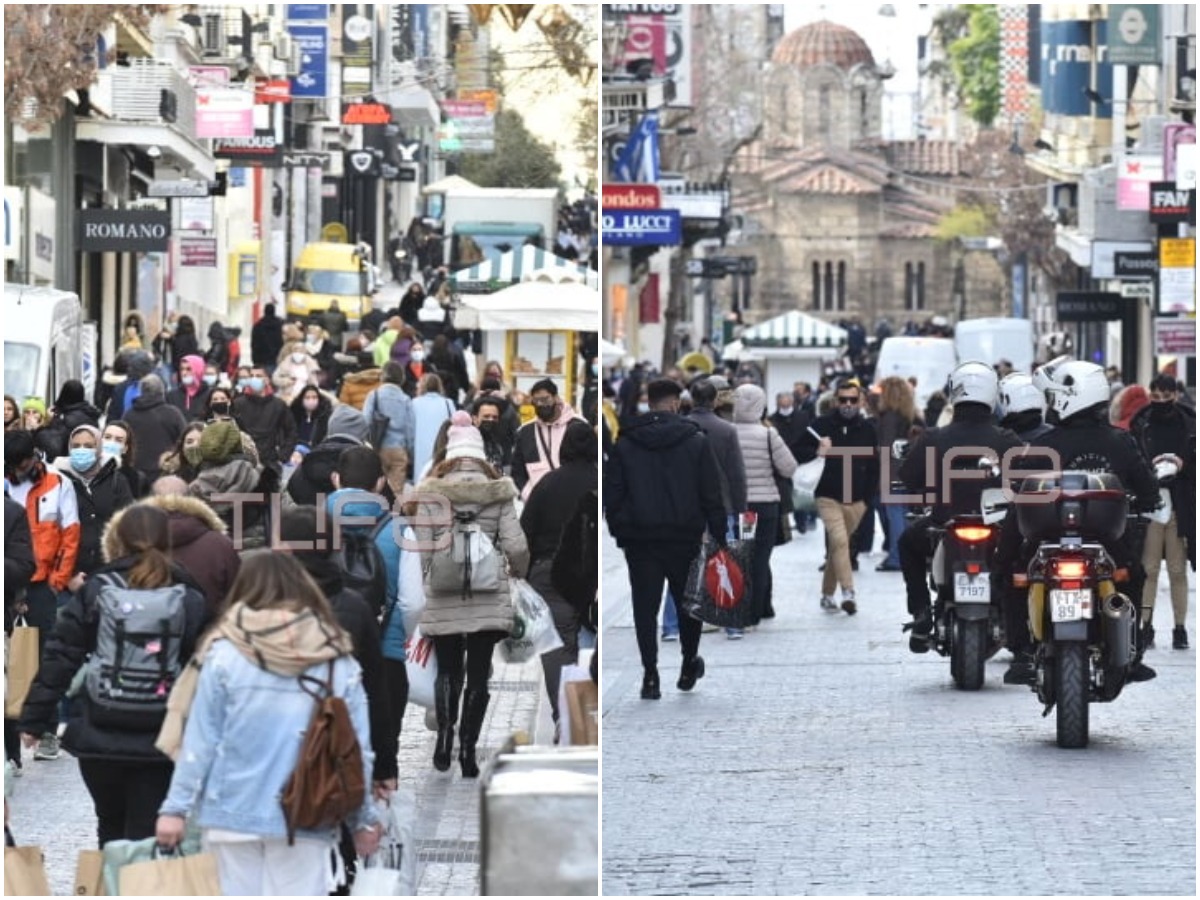 Ο κόσμος πήγε για ψώνια και περίμενε στην ουρά παρά το κρύο – Φωτορεπορτάζ