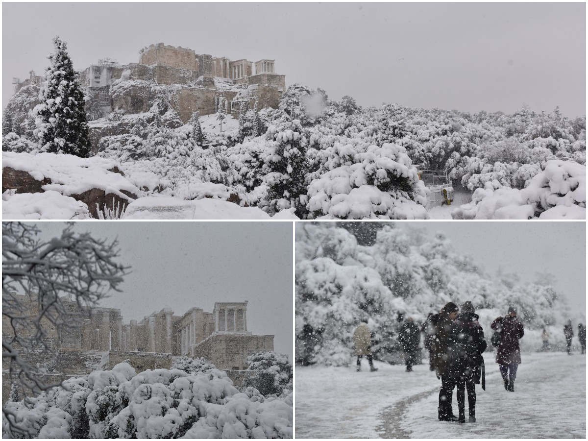 Κακοκαιρία Μήδεια: Το TLIFE στη χιονισμένη Ακρόπολη – Εντυπωσιακές εικόνες