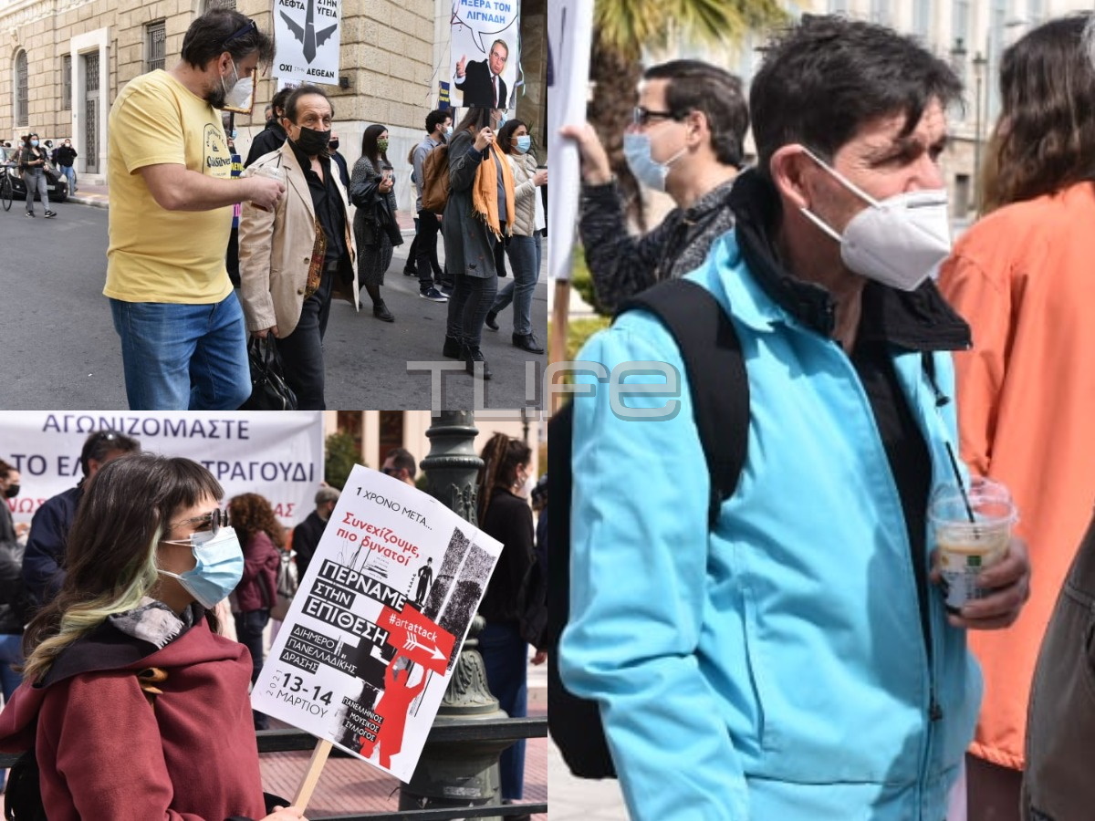 Ένας χρόνος μαύρο στο θέατρο: Πορεία στο κέντρο της Αθήνας από το ΣΕΗ – Φωτορεπορτάζ του TLIFE