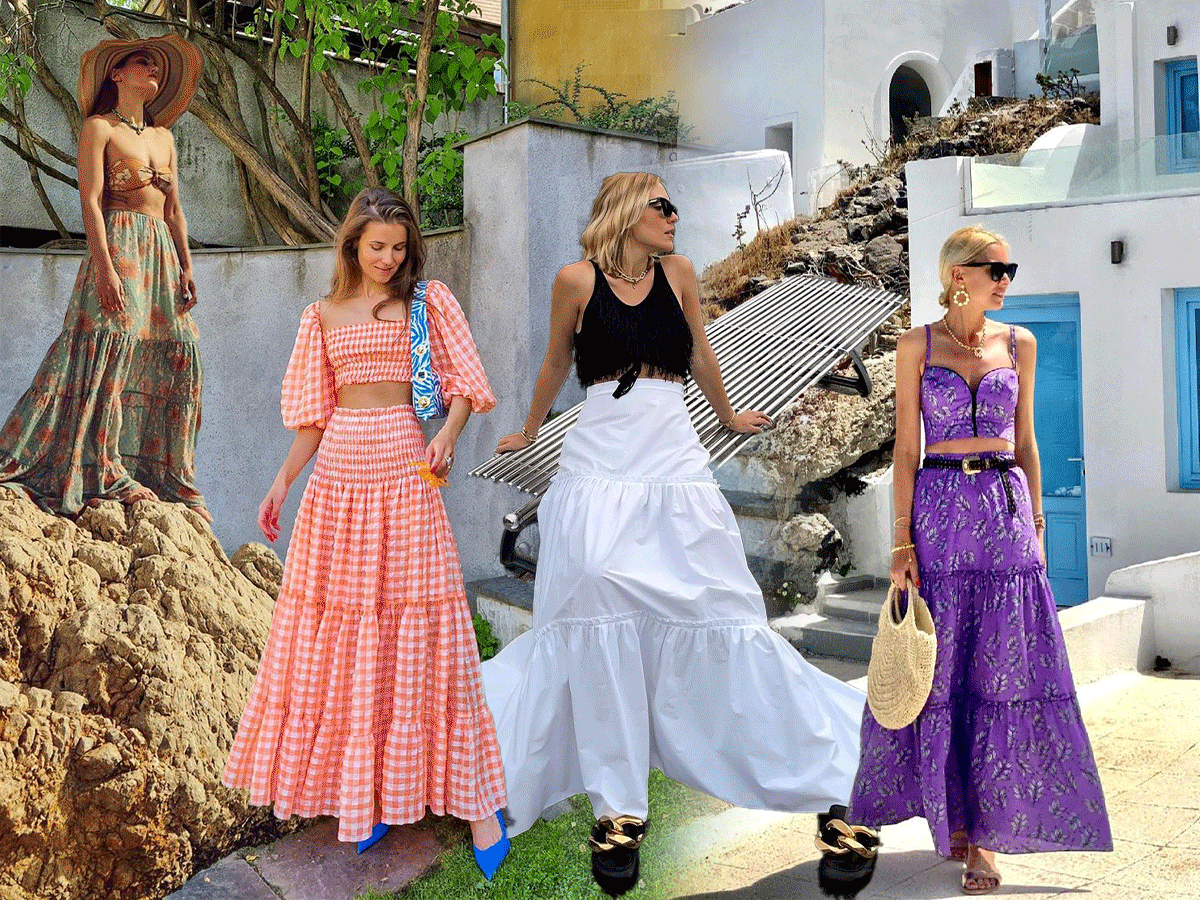 Μακριά φούστα: Νέοι συνδυασμοί για να την φορέσεις αλλιώς φέτος το καλοκαίρι