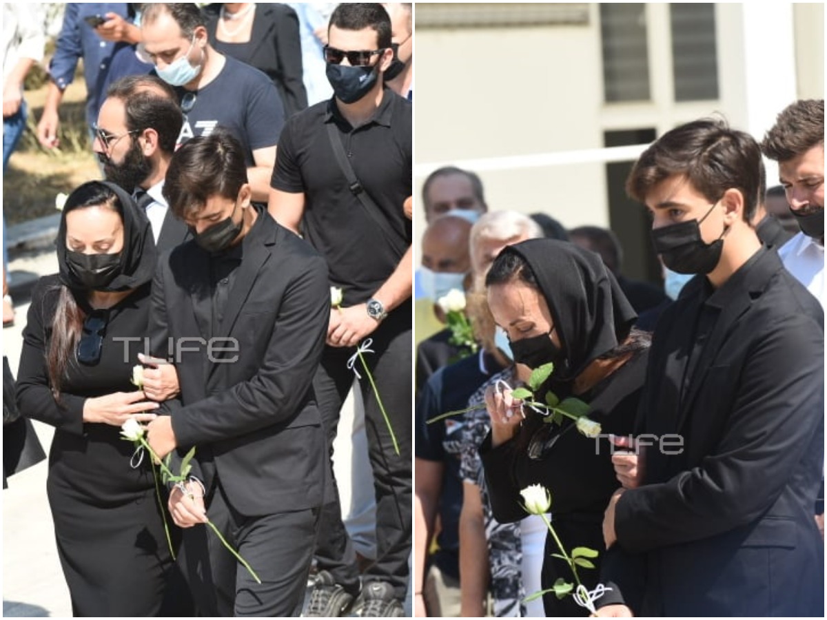 Άκης Τσοχατζόπουλος: Θρήνος για τη Βίκυ Σταμάτη και τον γιο τους στην κηδεία