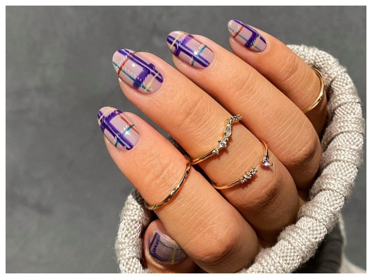 Plaid Nails: Το πιο cozy look της σεζόν