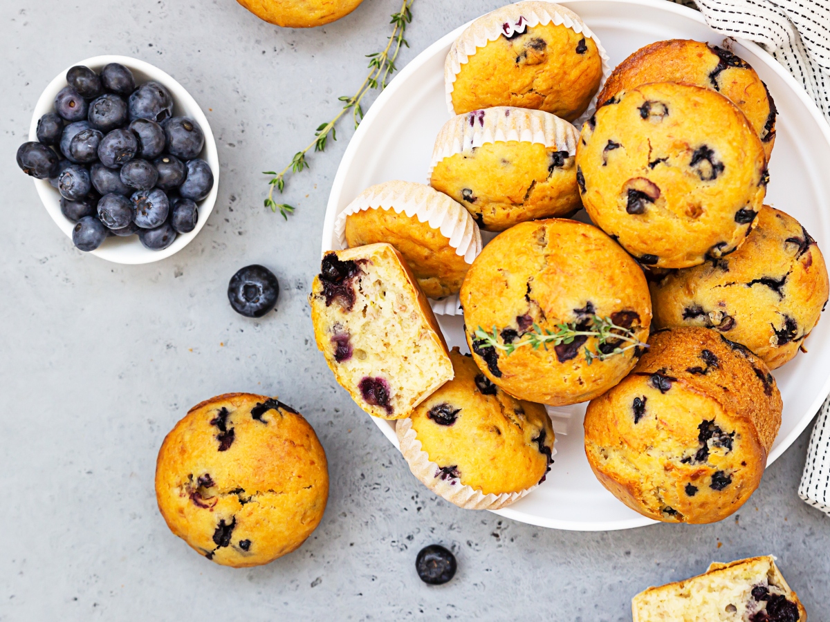 Συνταγή για light μάφιν με μπανάνα και blueberries