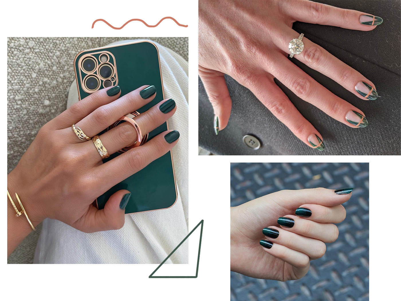 Dark green nails: Τα looks που θα σε εμπνεύσουν και τα βερνίκια για να τα δημιουργήσεις μόνη σου