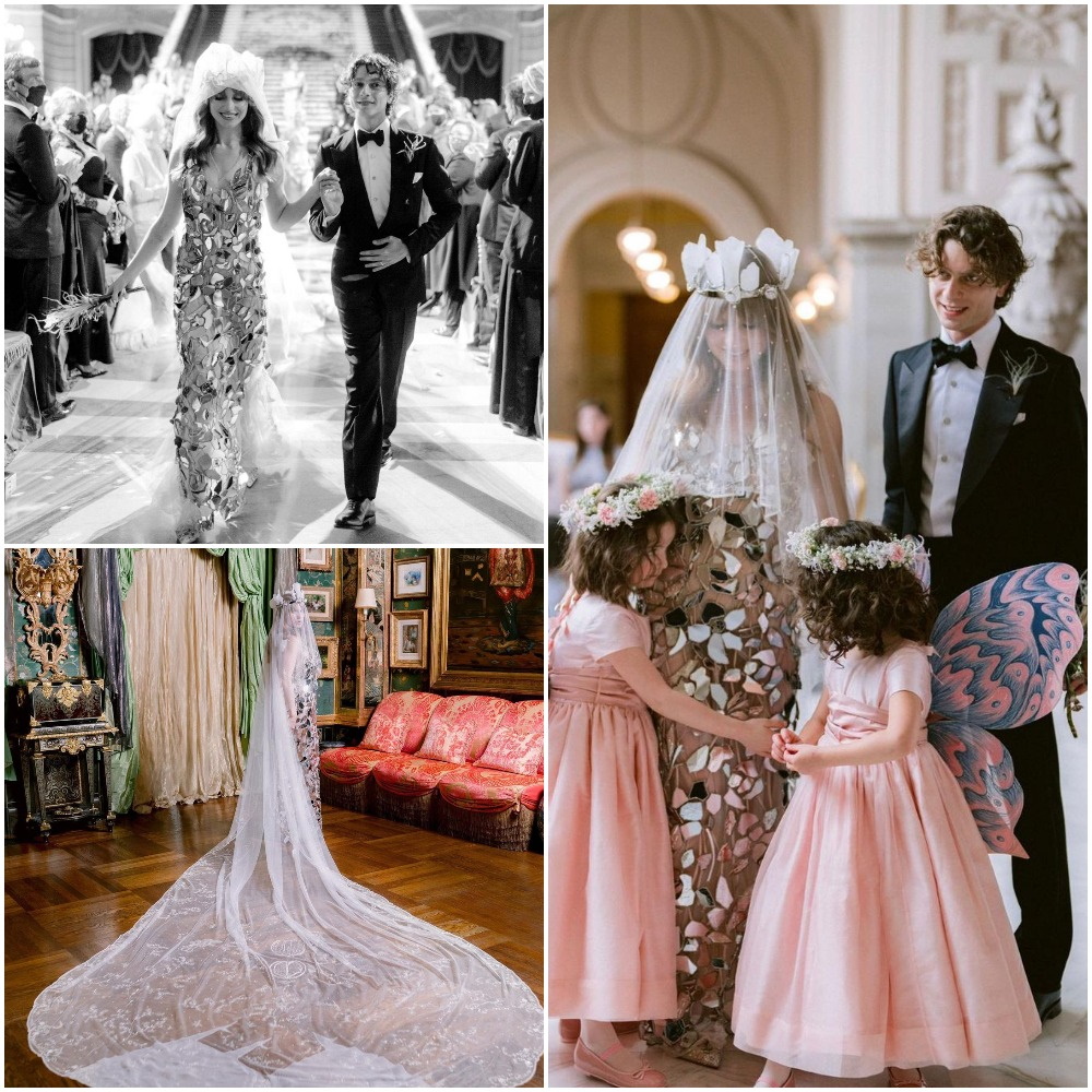 Άιβι Γκέτι: Η δισεκατομμυριούχος κληρονόμος παντρεύτηκε με νυφικό από καθρέφτες – Φωτογραφίες