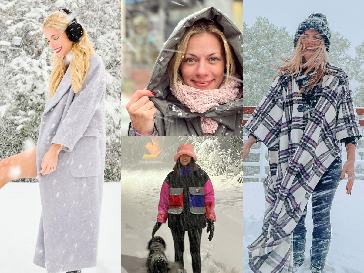 Κακοκαιρία Ελπίδα: Οι Έλληνες celebrities ένιωσαν ξανά παιδιά με την έλευση του χιονιά – Φωτογραφίες