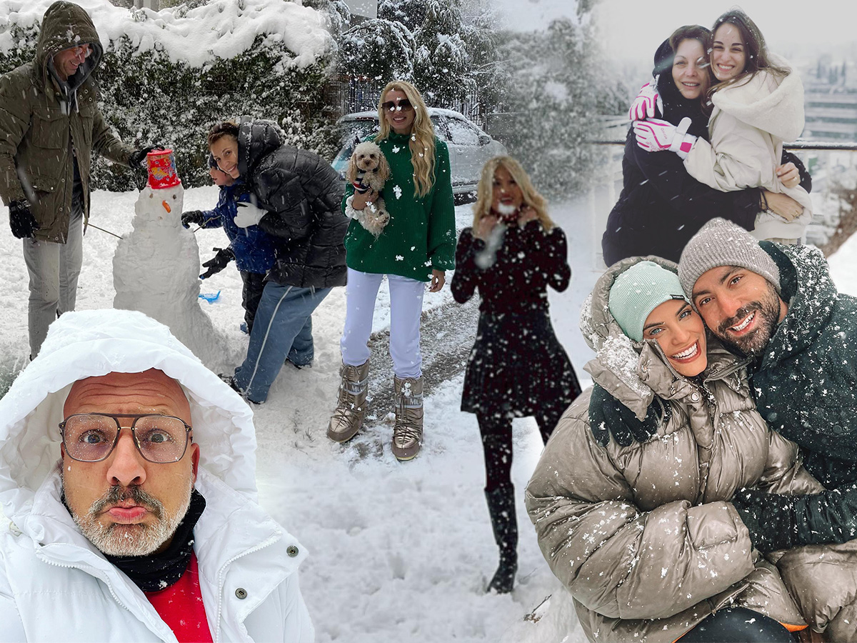 Κακοκαιρία Ελπίδα: Οι Έλληνες celebrities βγήκαν στα χιόνια – Κατάλευκα τοπία και τρυφερές φωτογραφίες