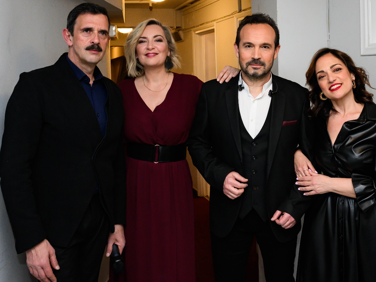 Κώστας Μακεδόνας και Ρίτα Αντωνοπούλου συνάντησαν Λεωνίδα Κακούρη και Ελένη Καρακάση – Φωτογραφίες