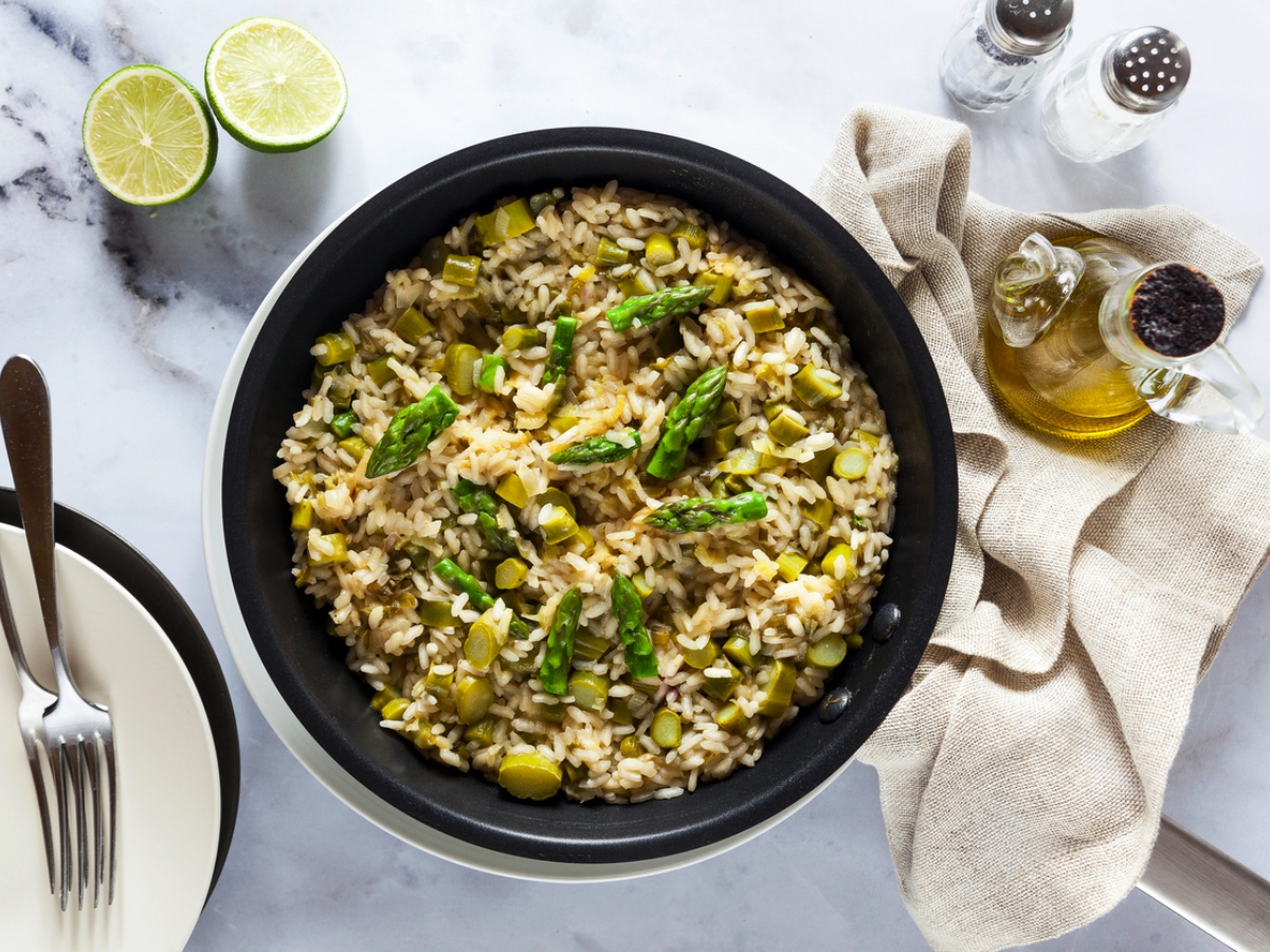 Συνταγή για risotto με σπαράγγια